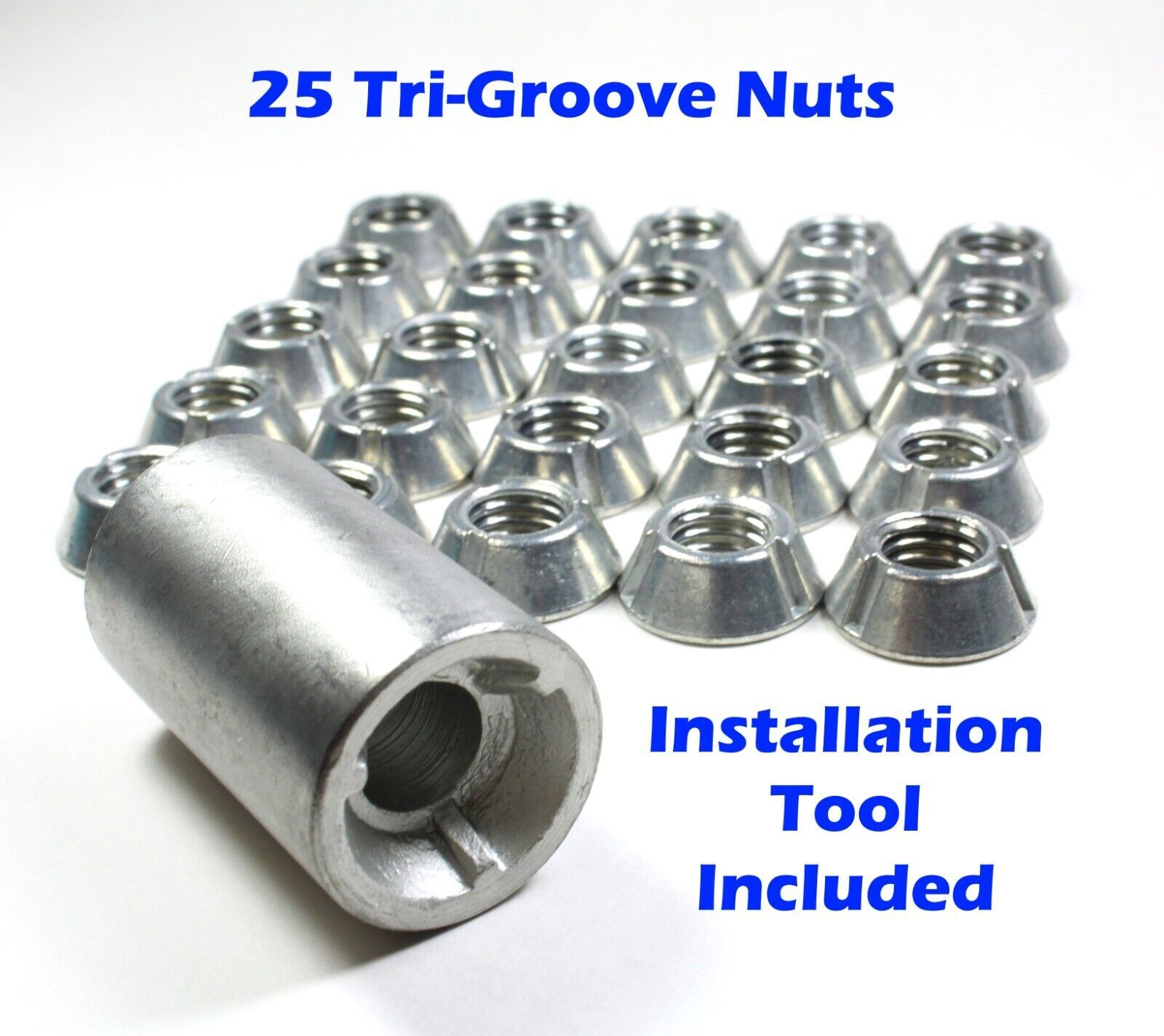 25pcs 1/2-13 Tri-Groove Tamper Proof Security Nuts with One Installation... - $77.50