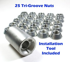 25pcs 1/2-13 Tri-Groove Tamper Proof Security Nuts with One Installation... - £60.89 GBP