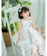 Dress flower girl short tulle white little bridesmaid pink princess dres... - £47.33 GBP