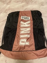 Victoria&#39;s Secret PINK Drawstring Bag Gym Travel Backpack Makeup Zip Pouch - £8.17 GBP