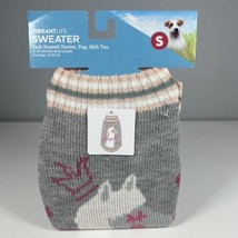 NEW Dog Princess Llama Grey &amp; Pink Knit Sweater. Size Small - £11.86 GBP