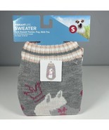 NEW Dog Princess Llama Grey &amp; Pink Knit Sweater. Size Small - £11.67 GBP