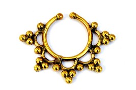 Brass Fake Septum Ring, Indian Nose Ring - £6.29 GBP