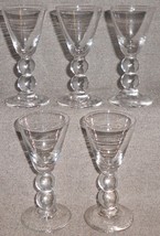Set (5) Imperial CANDLEWICK PATTERN 3 1/2&quot; tall Cordial or Shot Stems - $69.29