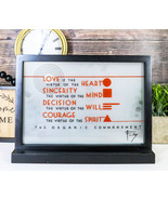 Frank Lloyd Wright Organic Commandment Love Virtues Glass Art Panel Plaq... - £68.65 GBP