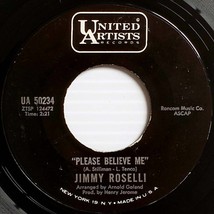 Jimmy Roselli - Please Believe Me / I Don&#39;t Want To Walk Without You [7&quot;... - £2.73 GBP