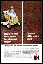 1969 International Harvester Lawn Garden Tractor Vintage Print Ad Blonde Decor - £8.20 GBP