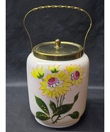 Antique English Or Baccarat Biscuit Cookie Scone Jar Barrel Opaline With... - $92.24