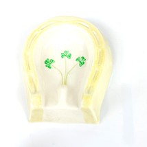 Belleek Ireland Horseshoe Shamrock Clover Lucky Ashtray Spoon Rest Catch-All - £11.78 GBP