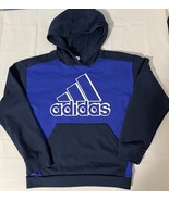 Adidas Youth L (14-16) 3D Graphic Logo Hoodie Sweatshirt Pullover Blue O... - €20,53 EUR