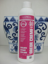 L&#39;Oreal Oreor Creme Hair Color Peroxide Developer 40 Volume 237mL - £6.30 GBP