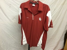 Nike Dri Fit OU Sooners Oklahoma University Mens Medium  Polo Shirt - £10.28 GBP