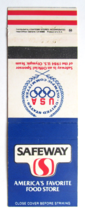 Safeway Food Store 1984 Olympic - Nu Made Vegetable Oil Ad 20RS Matchbook Cover - £1.17 GBP