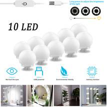 Make Up Mirror Lights 10 Led Kit Bulbs Vanity Light Dimmable Lamp Hollyw... - $42.99