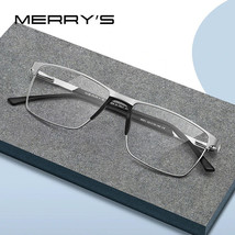 Titanium Alloy Glasses Frame Fashion Square Ultralight Eye Myopia Eyeglass - £41.15 GBP