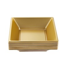 50 Count Gold Square Plastic Serving Bowls, 12 Oz Disposable Square Bowl... - £29.70 GBP