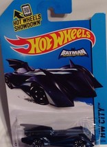 Mattel 2015 Hot Wheels Batman Batmobile Blue Car HW City 63/250 NIP - $7.92