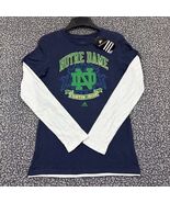 Notre Dame Fighting Irish Shirt Youth Large 14 Adidas Long Sleeve Crew N... - $418.20 MXN