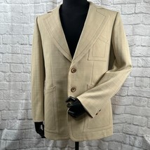 Vintage Hughes &amp; Hatcher Personalizado Tienda Hombre Textura Chaqueta Ta... - $51.96