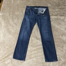 Lucky Brand Jeans Men&#39;s 33x31 Blue 221 Original Straight Leg Medium Wash Cotton - £14.77 GBP