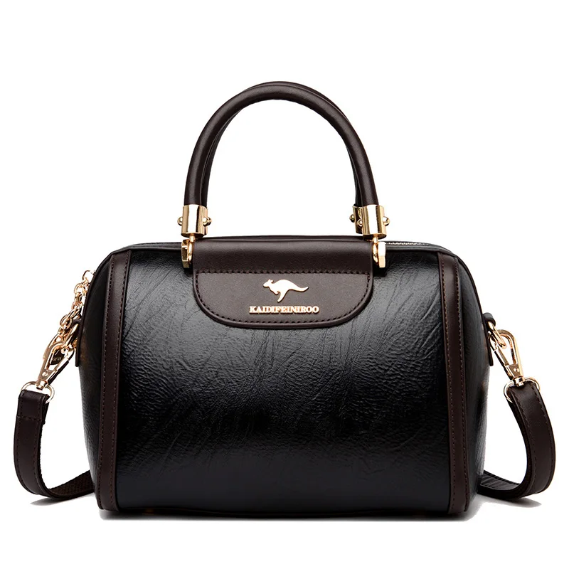 Super High Quality Leather Top Handle Purse Shell Bag Women Casual Crossbody Sho - £91.55 GBP