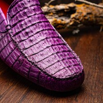 Marco Di Milano genuine caiman slip-on driving loafer Shoes Remo Purple image 7