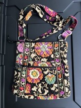 Vera Bradley Midnight Wildflowers Suzani Hipster Crossbody Bag - £22.97 GBP