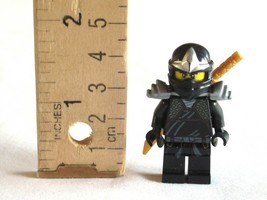 Lego COLE ZX Ninjago Black Ninja Minifigure 9444 9447 9449 9579 Armor Go... - $177.01 MXN