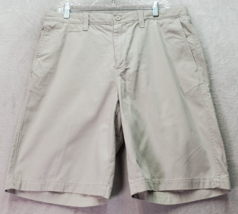 Eddie Bauer Chino Shorts Mens Size 34 Bone 100% Cotton Slash Pockets Light Wash - £17.60 GBP