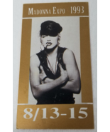 Madonna Expo 1993 Leather Biker Outfit Guest Exhibitor Pass Card Unused - £17.81 GBP