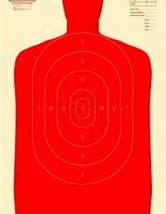 B34 Silhouette Targets - Red Targets, Pack of 25 - $16.50