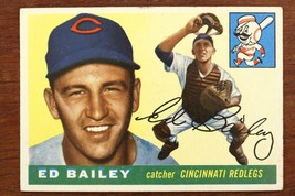 Vintage Baseball Card Topps 1955 Ed Bailey Catcher Cincinnati Redlegs #69 - £7.71 GBP