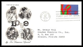 1973 FDC Cover - &quot;Love&quot; Philadelphia, Pennsylvania to Orlando, Florida U14 - £2.16 GBP