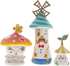 Enesco The World of Miss Mindy Lil’ Mushies Stone Resin Figurine Set, 4.5&quot; - £11.60 GBP