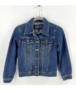 Roots Canada Kids Jean Jacket Size Large (10) Blue Denim Button Up - £23.39 GBP