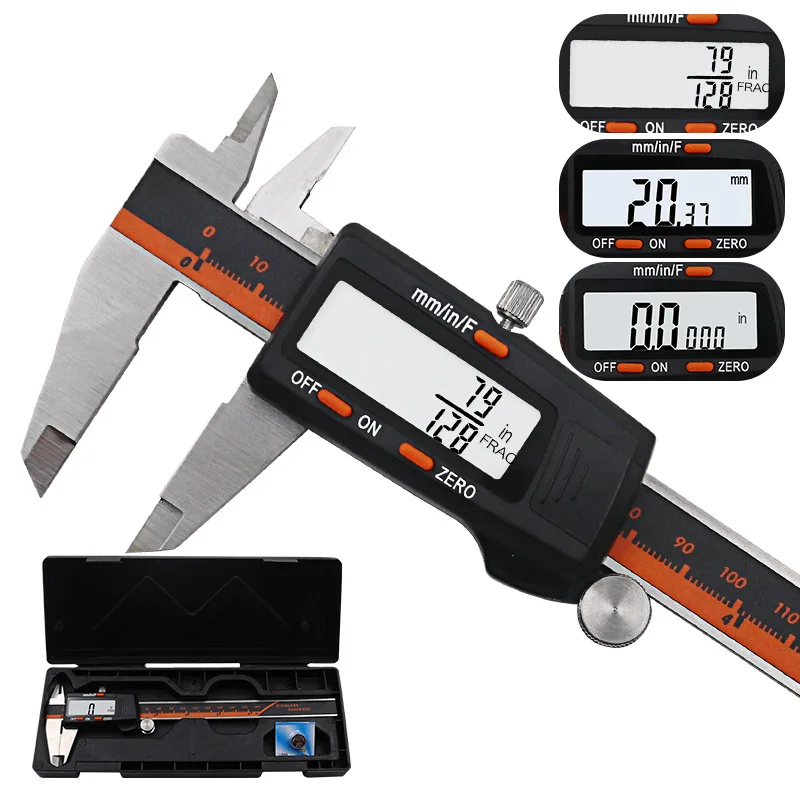 Stainless Steel Digital Display Caliper 150mm Fraction / MM / Inch High ... - $221.97
