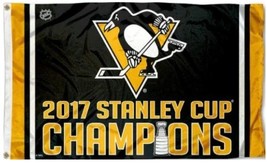 Pittsburgh Penguins 2017 Stanley Cup Champions US Flag 3X5Ft Polyester Digital P - $15.99