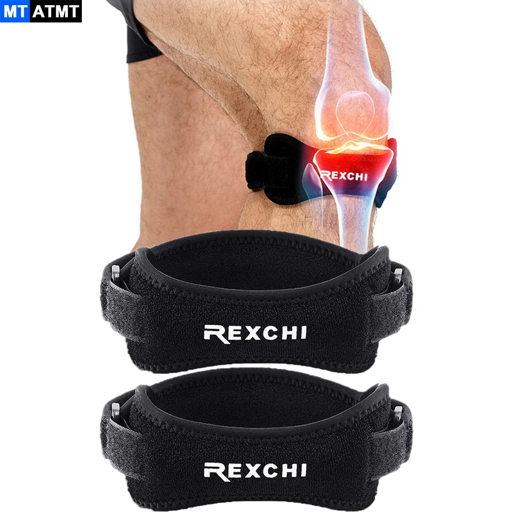 1Pair Adjustable Patella Knee Tendon Strap Pad Knee Pain Relief Patella Stabiliz - £132.29 GBP