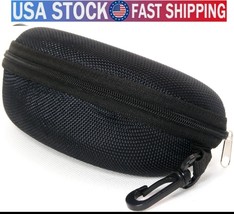 Sunglasses Eye Glasses Black Portable Zipper Hard Case Protector Belt Cl... - $5.94