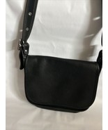 Vintage COACH Patricia&#39;s Legacy Black Leather Shoulder Crossbody Bag GOD... - £118.99 GBP