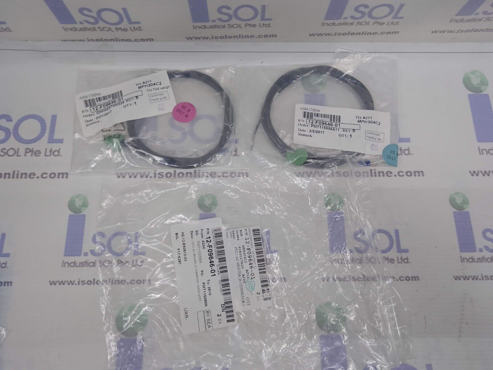 ASM Die Bonder 12-F09646-01 IO Cable Assy. IDMNEST0K524 Rev. B 2 Pcs New - $210.94