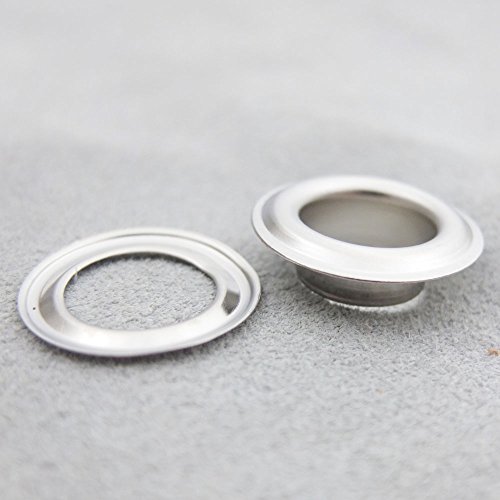 Bluemoona 100 Sets - Grommet Eyelets 12mm 1/2" With Washer Canvas Self Backing F