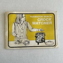 Hamilton Beach Crock Watcher Original Manual Instruction Book - £11.65 GBP