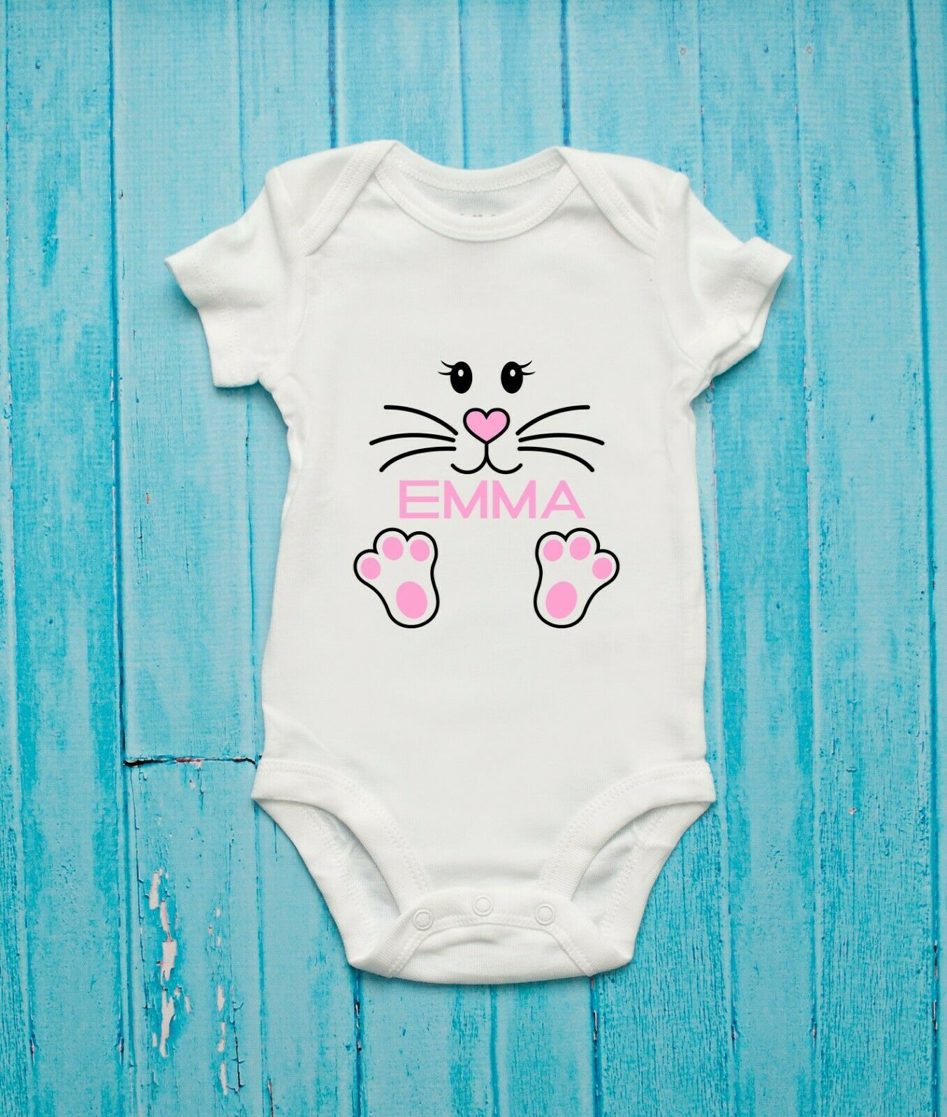 Easter Bunny Personalized Baby Bodysuit - $13.00