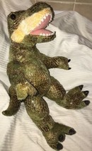 Dinosaur T-Rex Build A Bear BAB Plush Green Scales 18&quot; WITH Roaring sound - $14.00