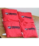 TRIUPH SPORTS USA Cornhole Bags Red Set of 4 Beanbag Toss Game Sport Rep... - $8.11