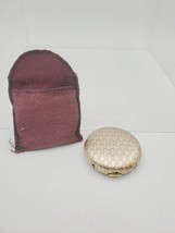 Vintage AVON Mirrored Compact Powder Gold Tone With Pouch  - $187.21 MXN