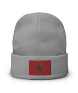 Hat Knitting Flag Morocco Hat pattern Knit Beanie Winter Hat Cuffed Bean... - £27.12 GBP