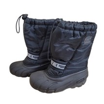 Sorel NY 1881-011 Youth Cub Size US 3 Waterproof Insulated Snow Boots Black  - $29.65