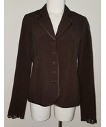 Motherhood Maternity Brown Blazer Jacket Size Small Career Pink Lined Lace Wrist - $13.81